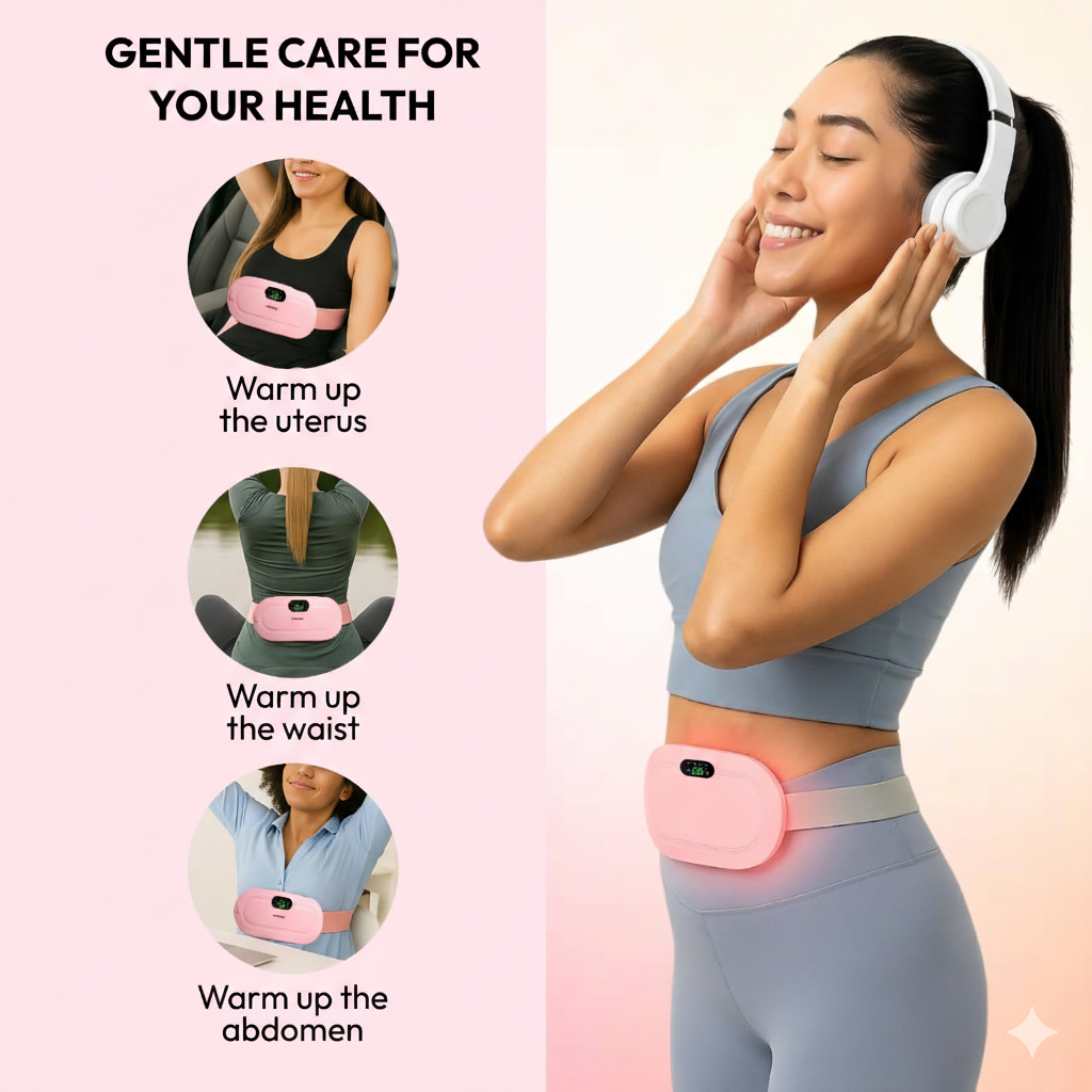 HerRelief Pro™ |  Menstrual Pain Relief Massager with heater (Pink)