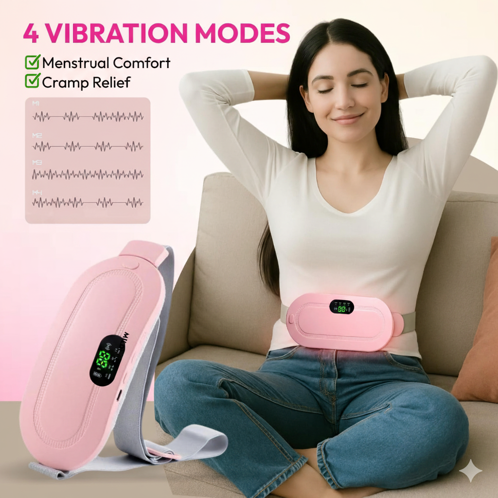 HerRelief Pro™ |  Menstrual Pain Relief Massager with heater (Pink)