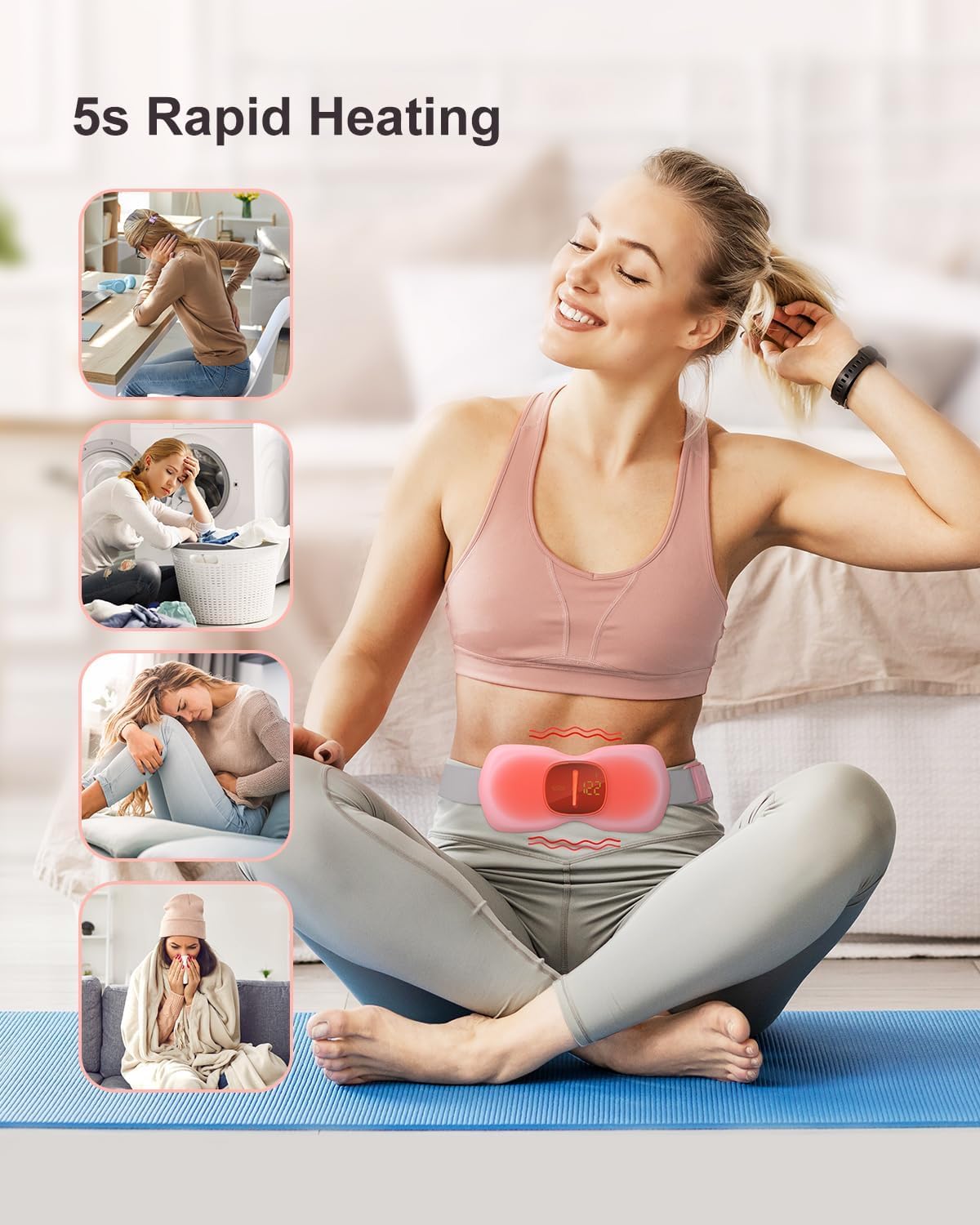 HerRelief Pro™ |  Menstrual Pain Relief Massager with heater (Pink)