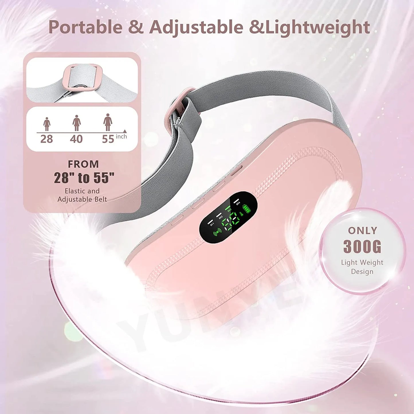 HerRelief Pro™ |  Menstrual Pain Relief Massager with heater (Pink)