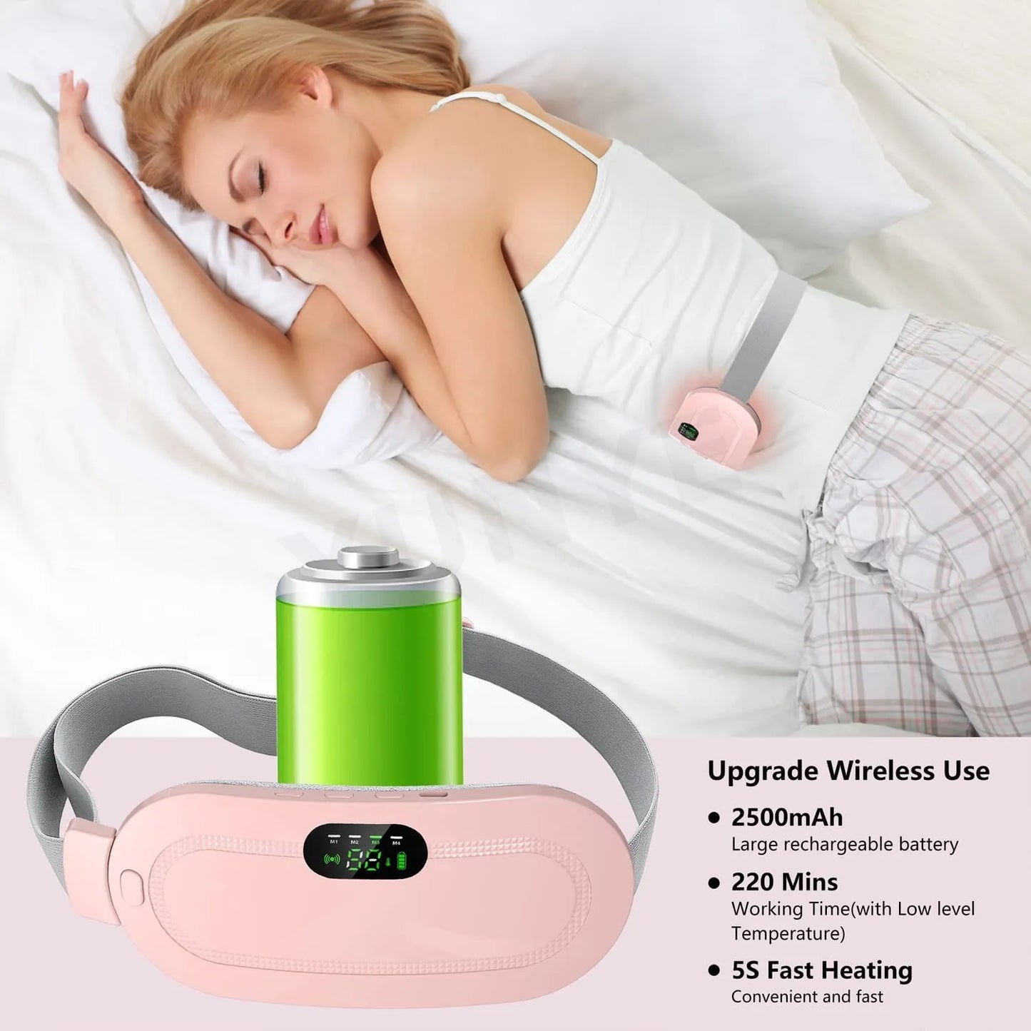 HerRelief Pro™ |  Menstrual Pain Relief Massager with heater (Pink)